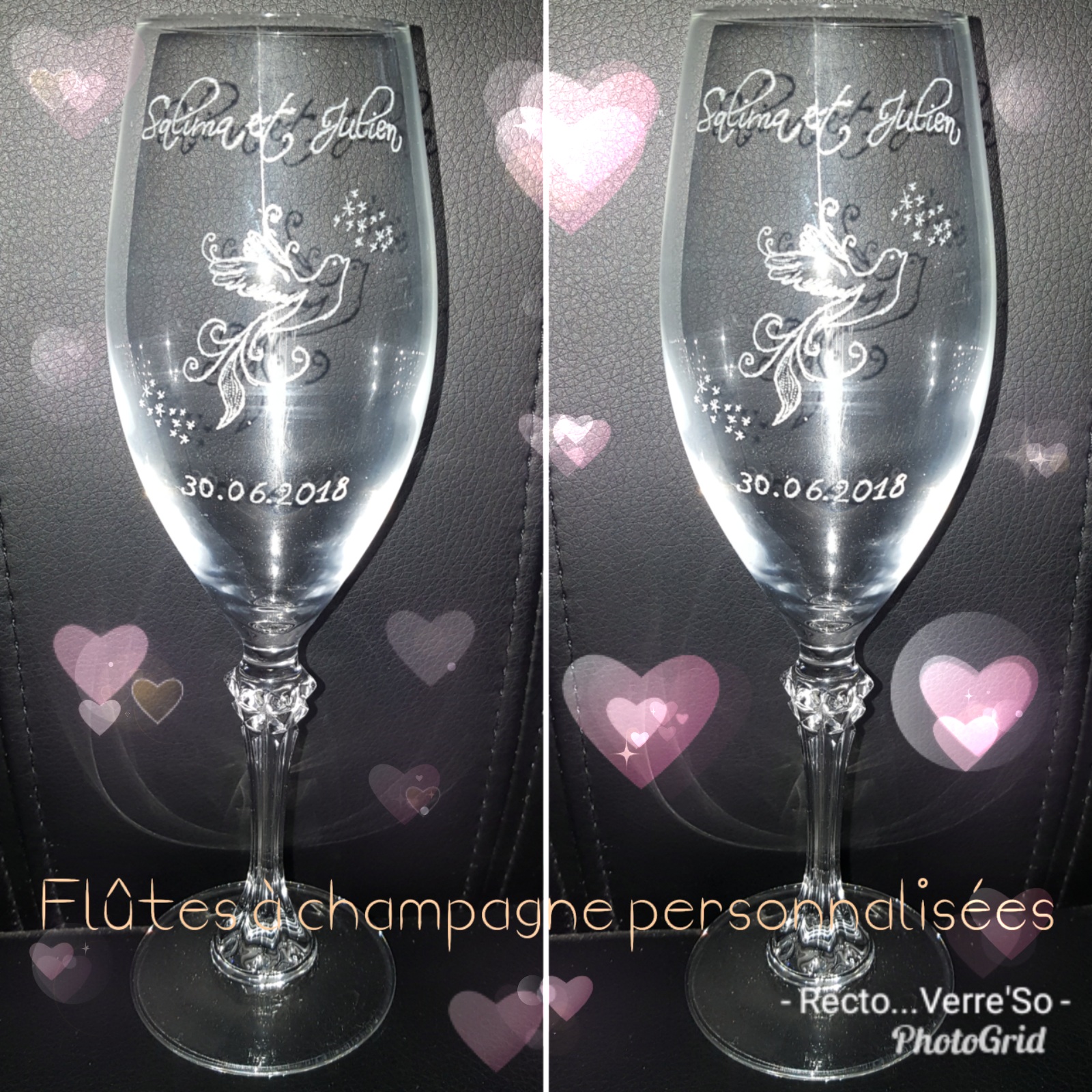 Flûte à champagne personnalisée